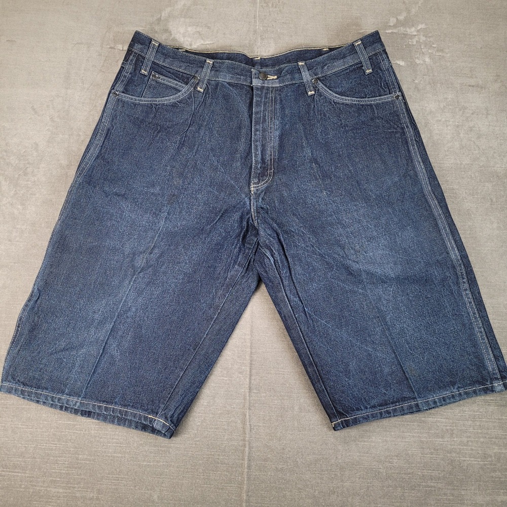 Dickies Y2K Mens Denim Carpenter Shorts Size 38 Blue Jeans Baggy Workwear
